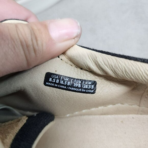 Spenco Shoes Womens Size 8.5 Black Arch Support Slip On Canvas Sneakers - Picture 10 of 11